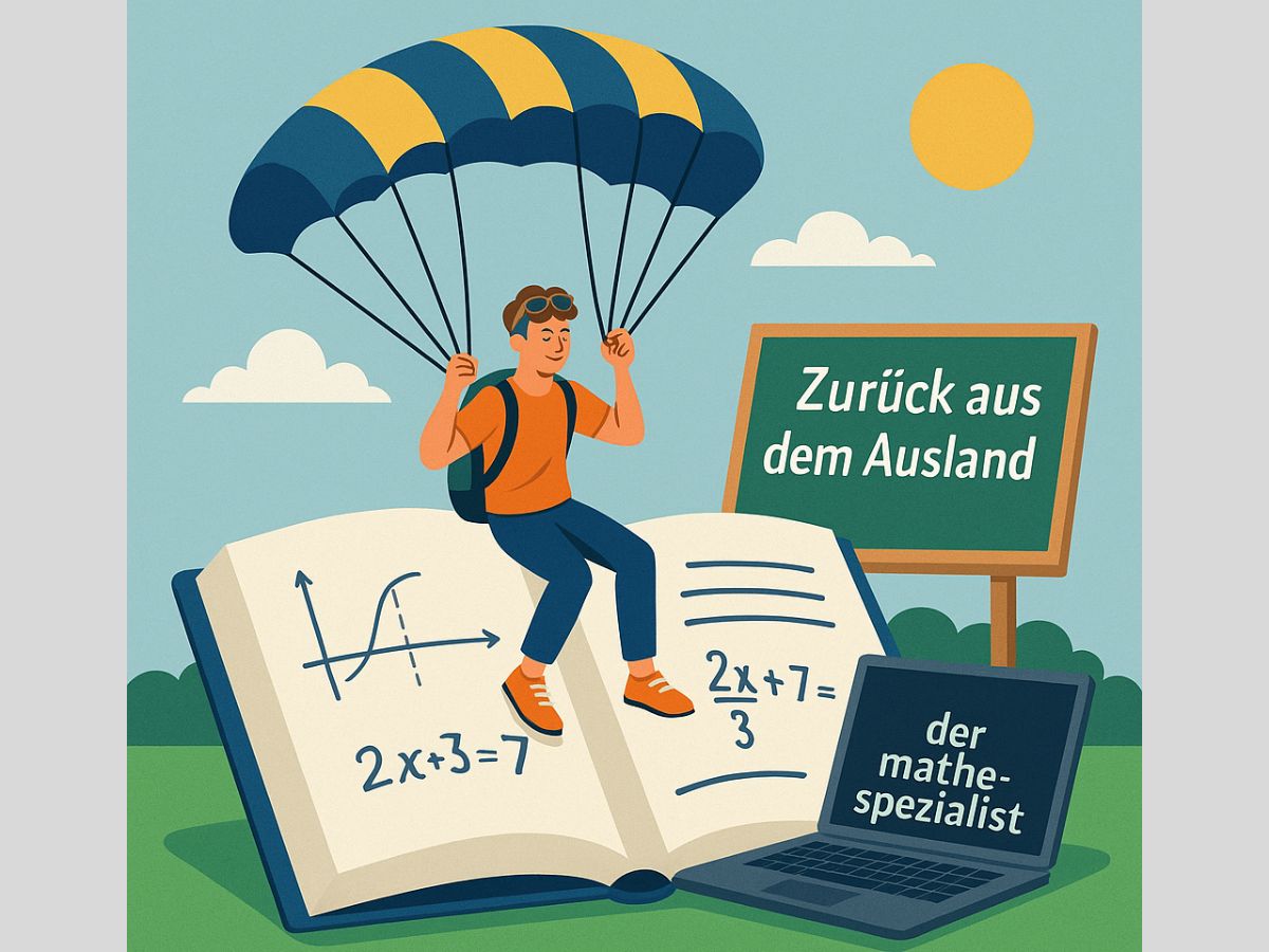 Illustration: Zurück aus dem Auslandsjahr – Mathematik aufholen