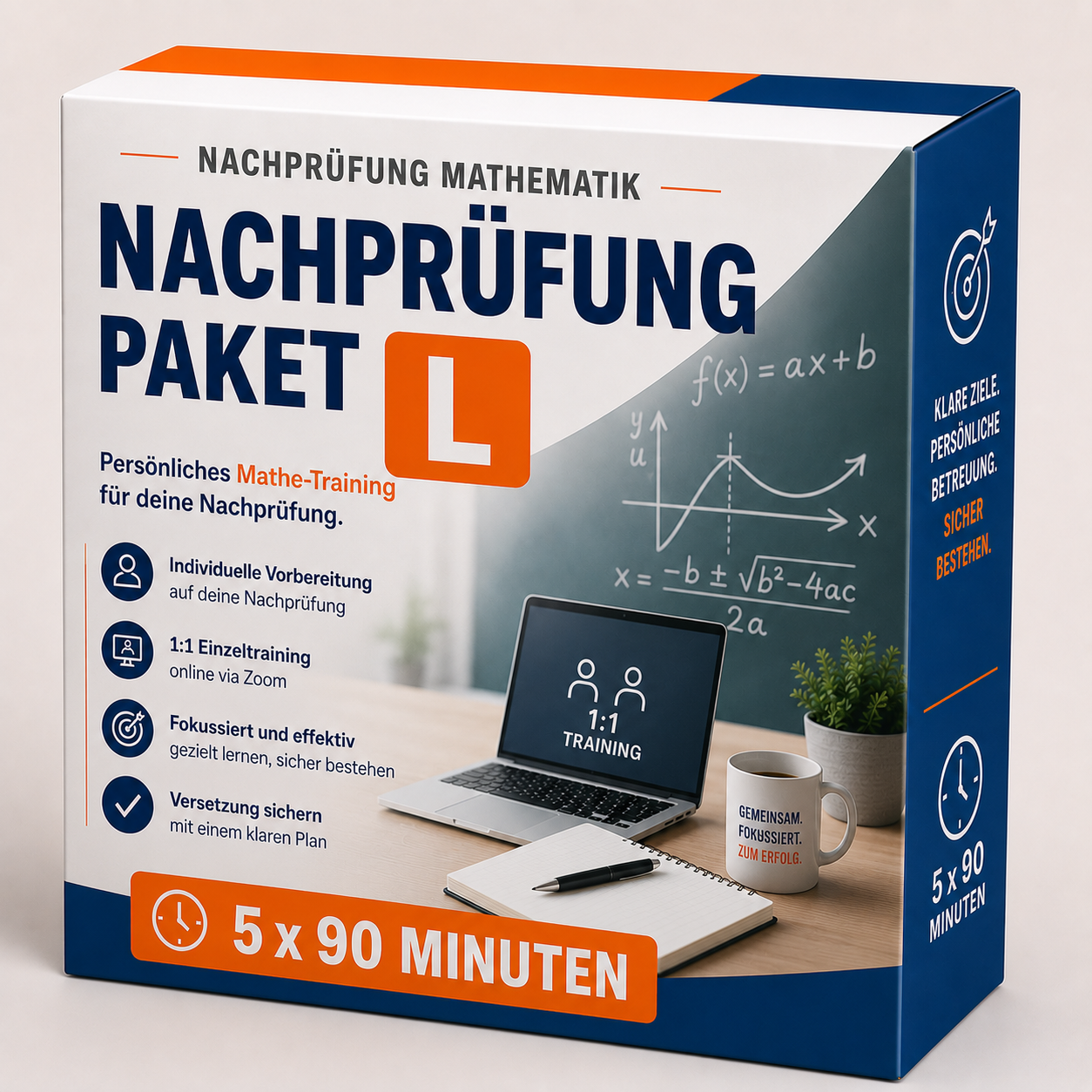 Mathe-Nachprüfungs-Paket L mit fünf Einzeltrainings