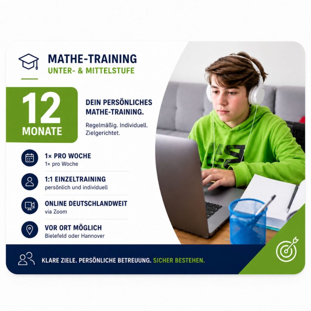 Mathe-Training 5. bis 10. Klasse – 12 Monate