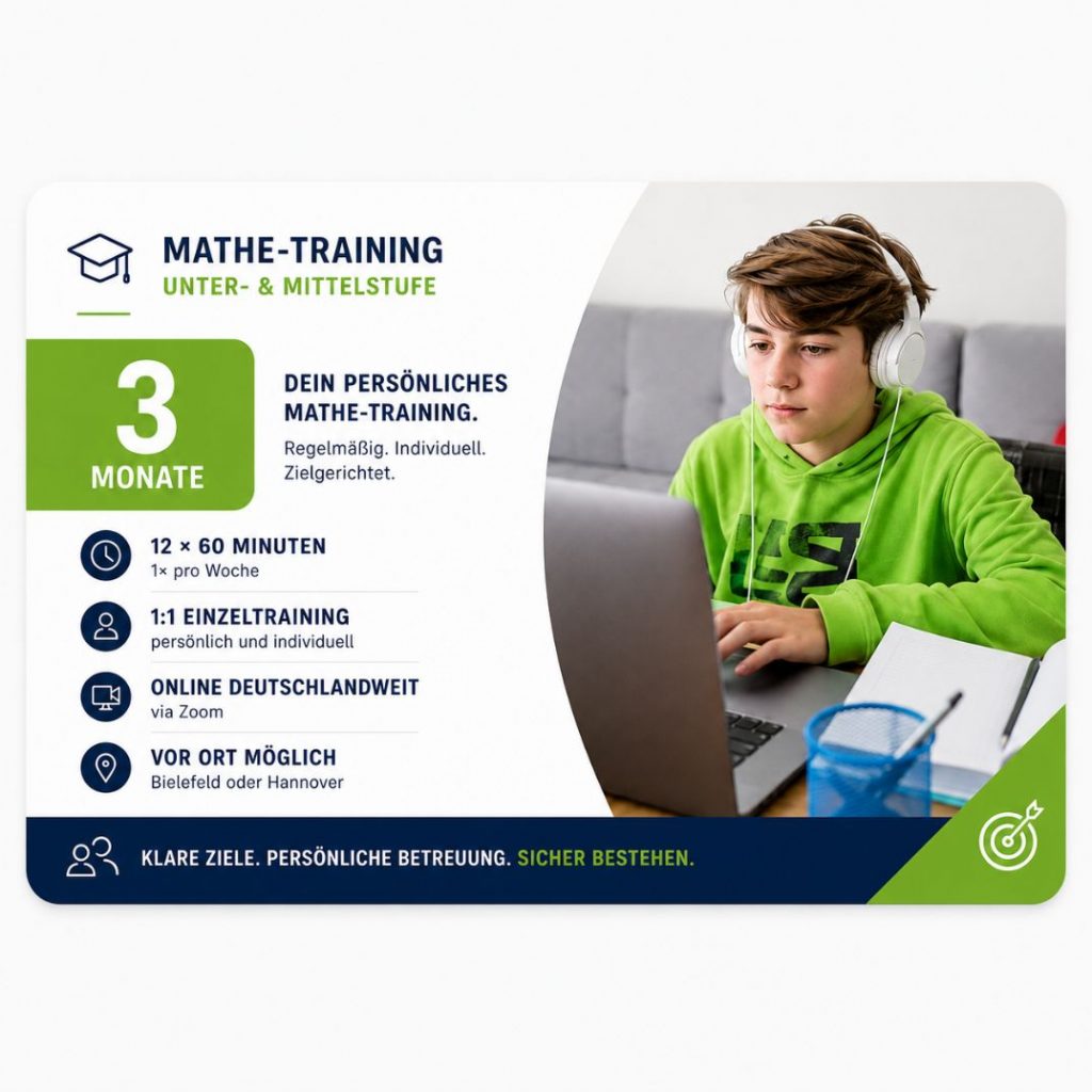 Mathe-Training 5. bis 10. Klasse – 3 Monate