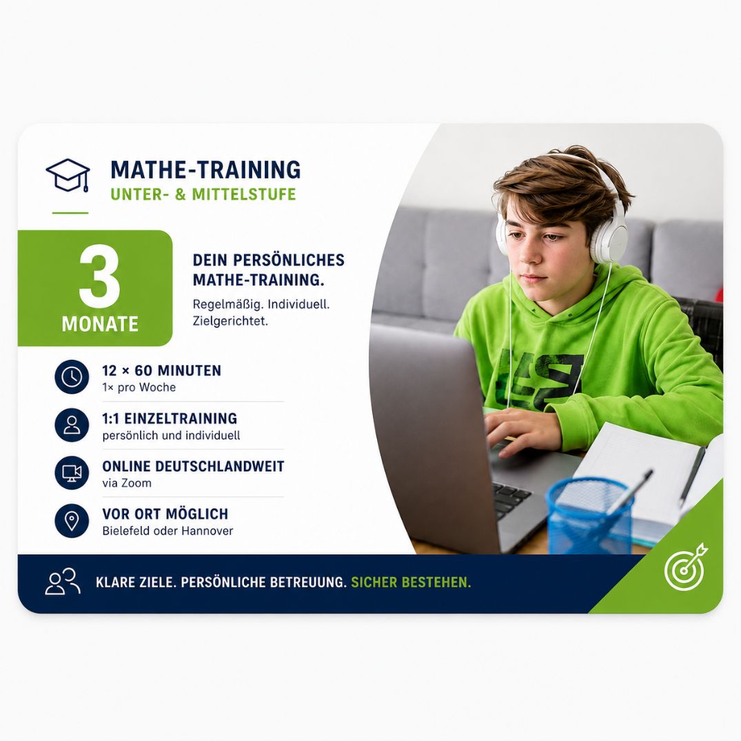 Mathe-Training für die 10. Klasse über drei Monate