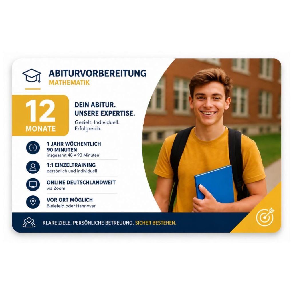 Abiturvorbereitung Mathematik – 12 Monate