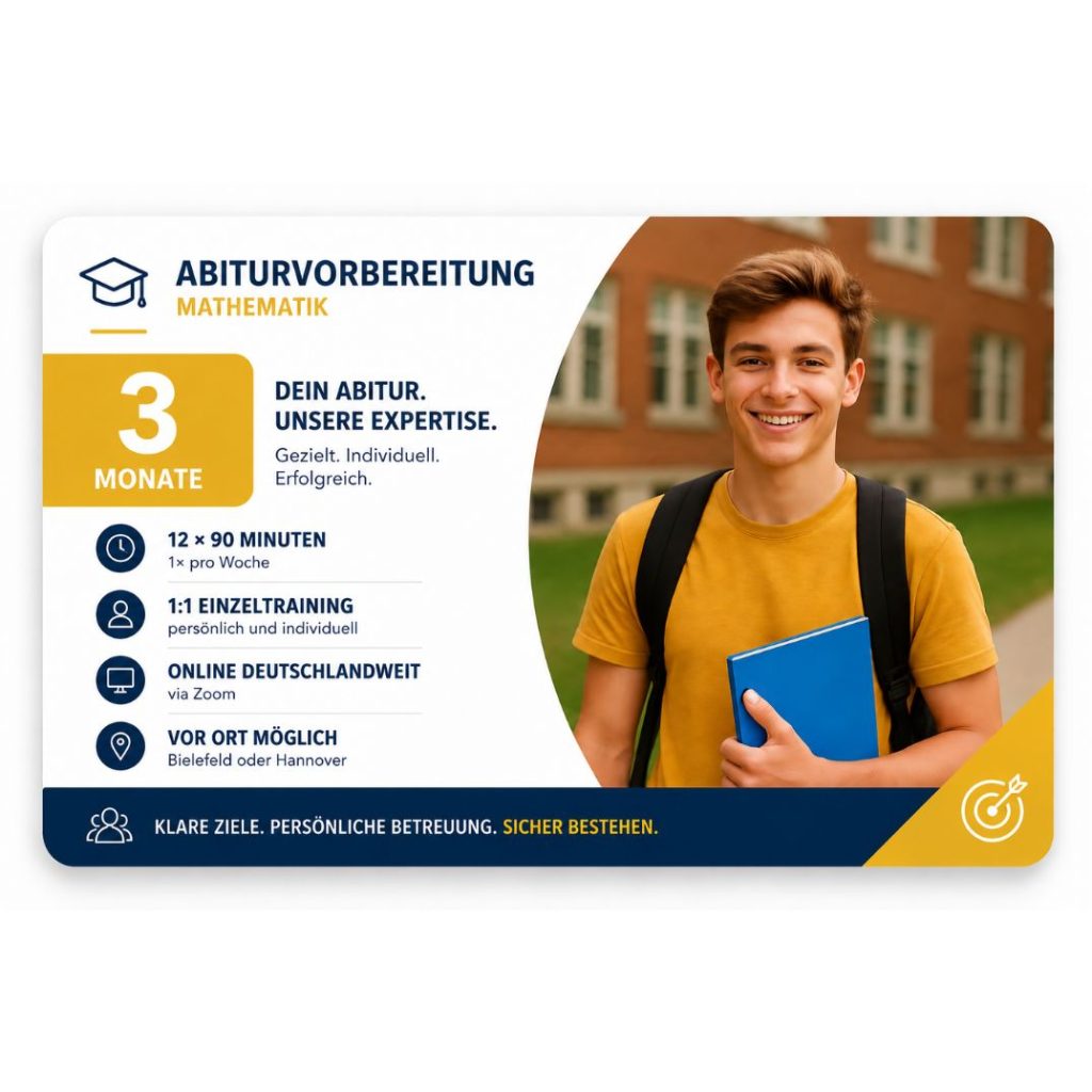 Abiturvorbereitung Mathematik – 3 Monate
